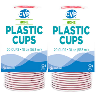 CVP Cups - Plastic Party 18oz - 20ct