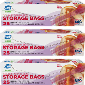 CVP Bags - Storage Zipper Quart bags