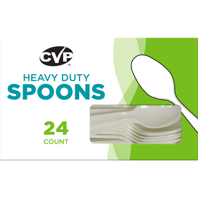 CVP Plastic Ware - Heavy Duty Boxed Spoons 24 ct