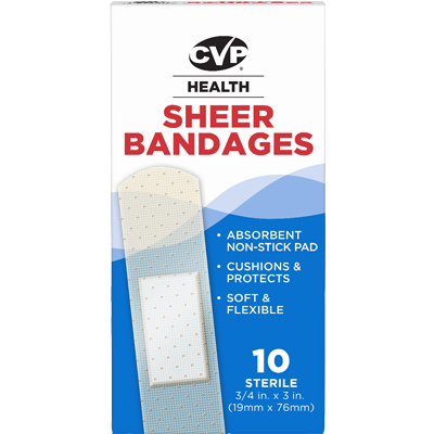 CVP Bandages - Sheer 10 ct
