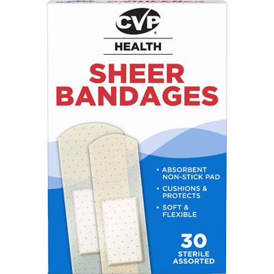 CVP Bandages - Sheer Assorted 30 ct