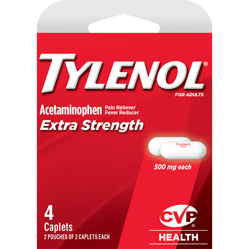 CVP Tylenol Extra Strength 4ct caplets
