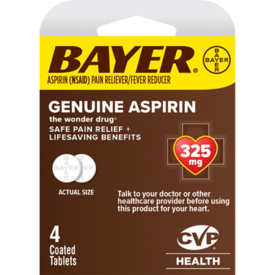 CVP Bayer Aspirin 4ct tablets