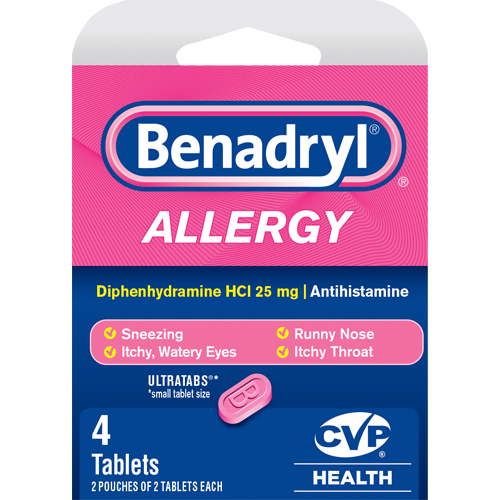 CVP Benadryl Allergy 4ct tablets
